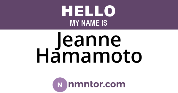 Jeanne Hamamoto