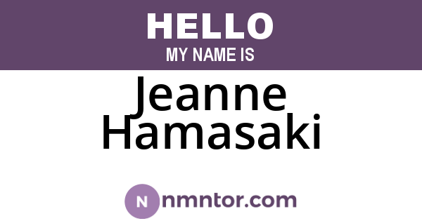 Jeanne Hamasaki