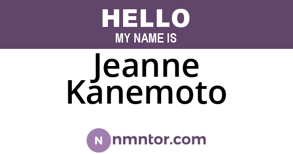 Jeanne Kanemoto