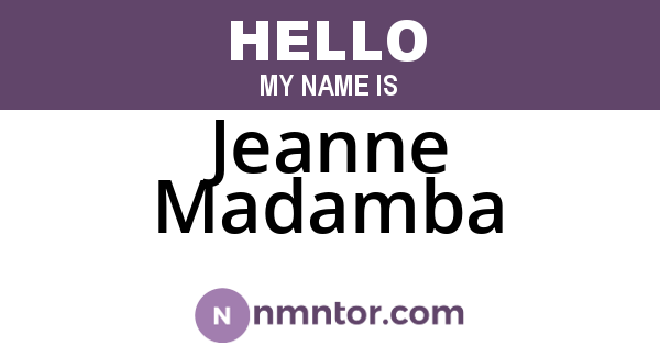 Jeanne Madamba