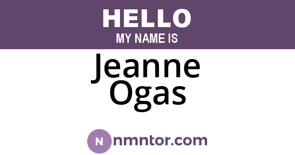 Jeanne Ogas