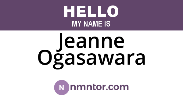 Jeanne Ogasawara