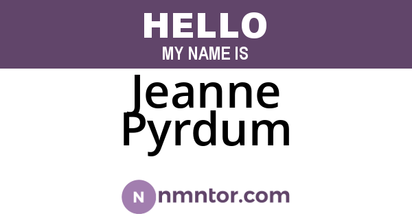 Jeanne Pyrdum