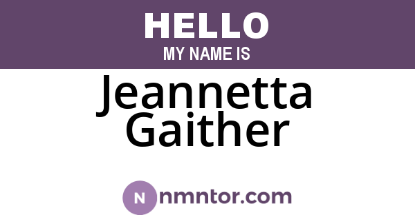 Jeannetta Gaither