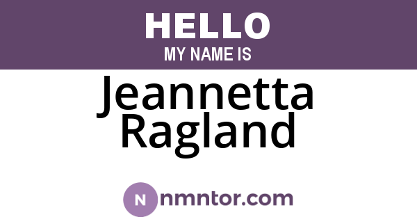 Jeannetta Ragland