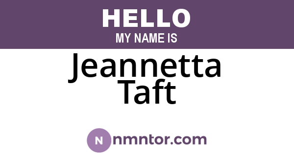 Jeannetta Taft