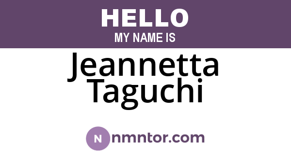 Jeannetta Taguchi