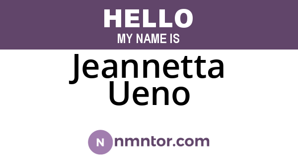Jeannetta Ueno