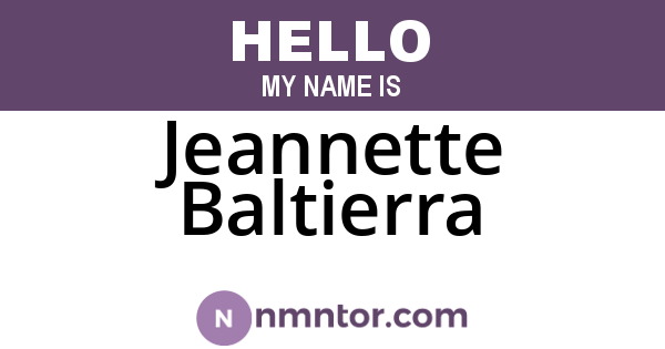 Jeannette Baltierra