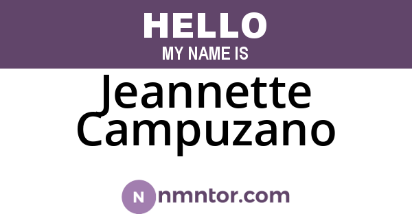 Jeannette Campuzano