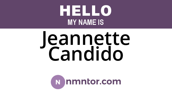 Jeannette Candido