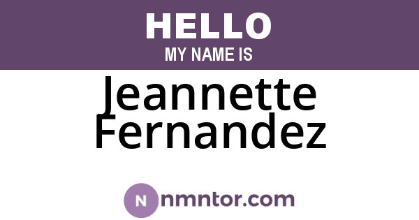 Jeannette Fernandez