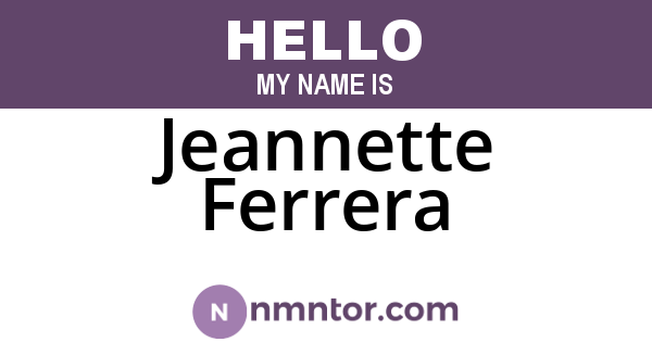 Jeannette Ferrera