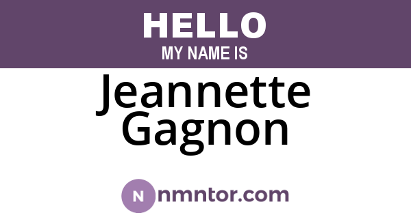Jeannette Gagnon
