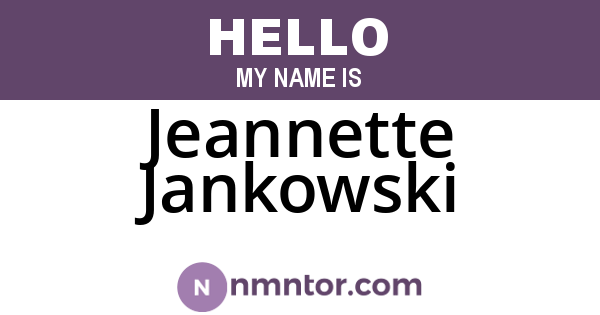 Jeannette Jankowski