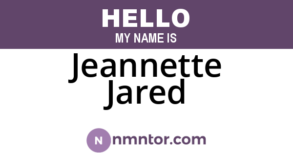 Jeannette Jared