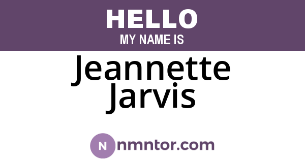 Jeannette Jarvis