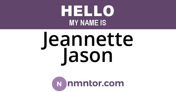 Jeannette Jason