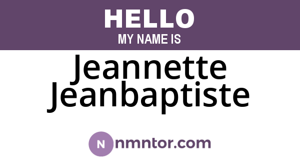 Jeannette Jeanbaptiste