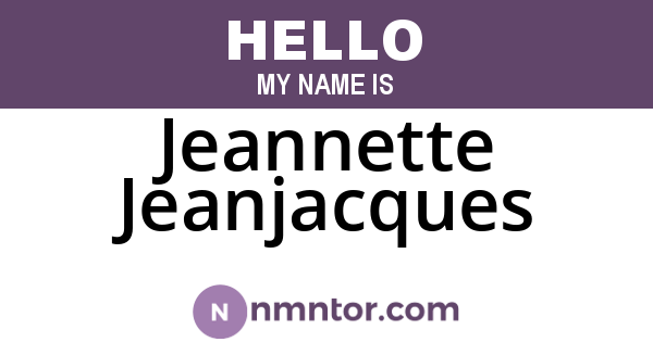 Jeannette Jeanjacques