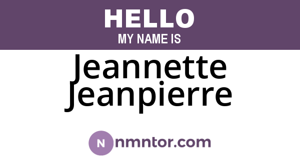 Jeannette Jeanpierre