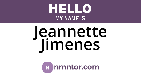Jeannette Jimenes