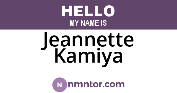 Jeannette Kamiya