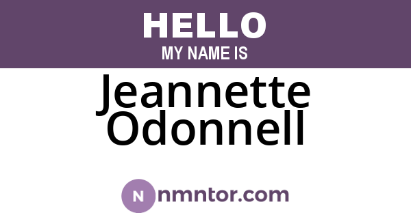 Jeannette Odonnell