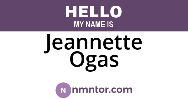 Jeannette Ogas