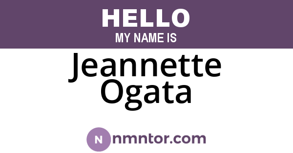 Jeannette Ogata