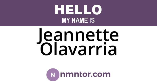 Jeannette Olavarria