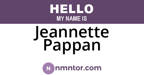 Jeannette Pappan