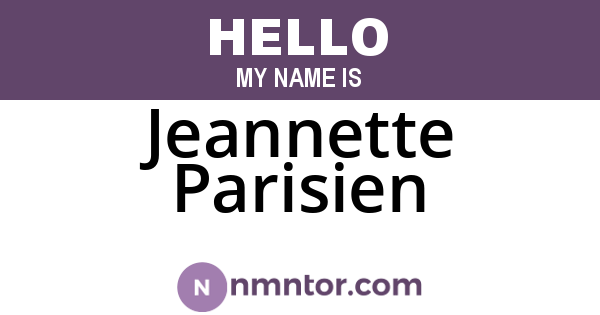 Jeannette Parisien