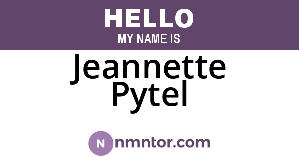 Jeannette Pytel