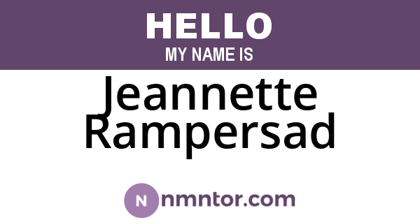 Jeannette Rampersad