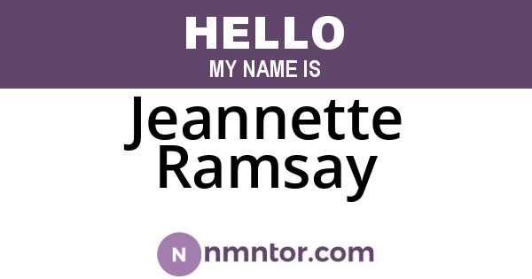 Jeannette Ramsay