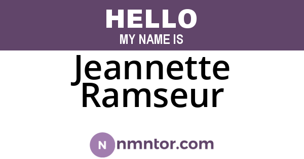 Jeannette Ramseur