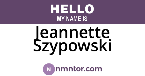 Jeannette Szypowski