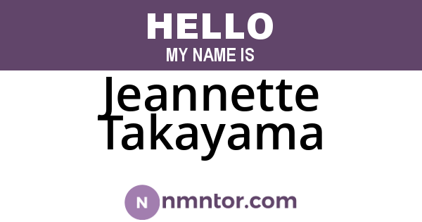 Jeannette Takayama