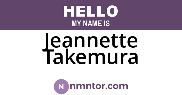 Jeannette Takemura