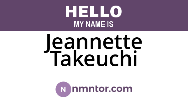Jeannette Takeuchi