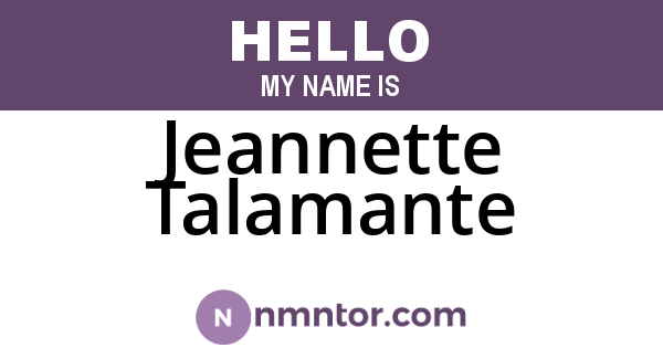 Jeannette Talamante