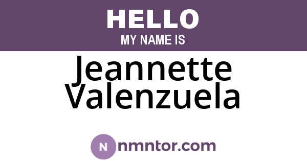 Jeannette Valenzuela