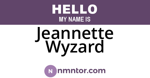 Jeannette Wyzard