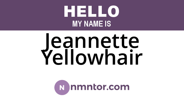 Jeannette Yellowhair