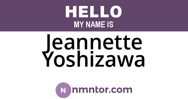 Jeannette Yoshizawa