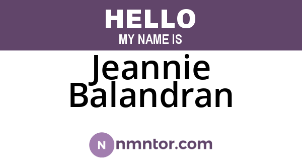 Jeannie Balandran