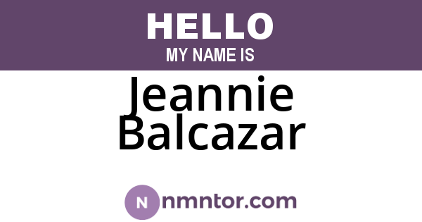 Jeannie Balcazar