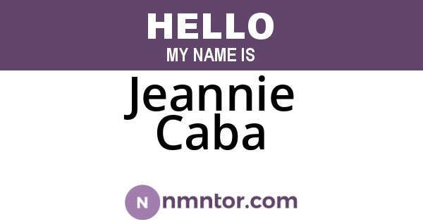 Jeannie Caba