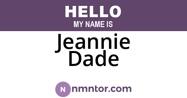 Jeannie Dade